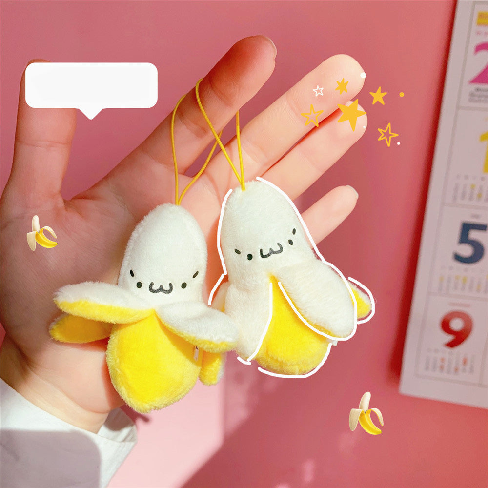 Cute Little Banana Pendant Plush Peeling Banana Pendant Bag Pendant Accessories Couple Girlfriends Gift For Girls