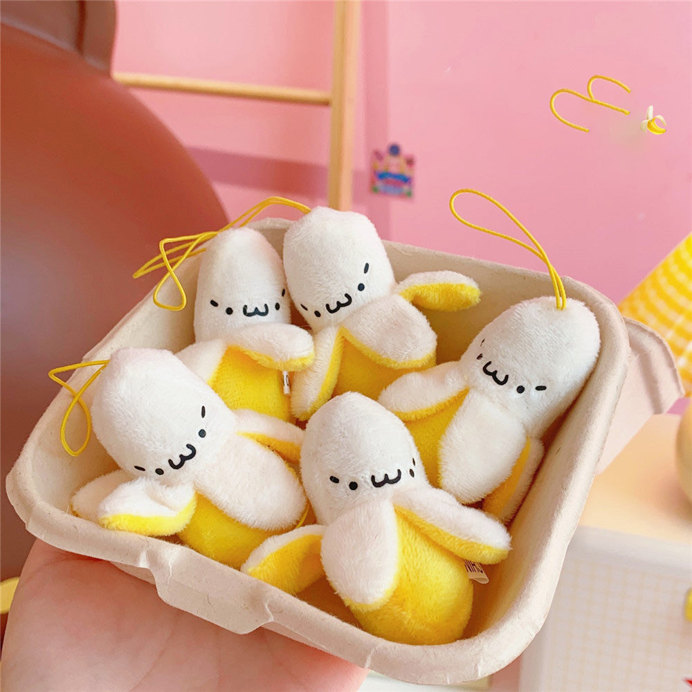 Cute Little Banana Pendant Plush Peeling Banana Pendant Bag Pendant Accessories Couple Girlfriends Gift For Girls