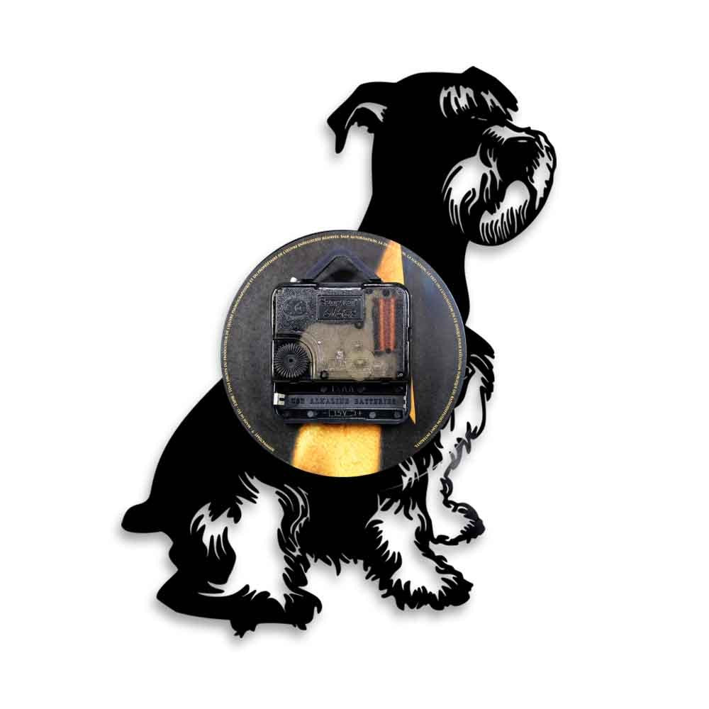 Dog vinyl record wall clock
