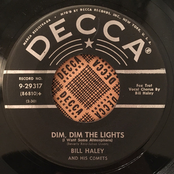 Bill Haley And His Comets : Happy Baby / Dim, Dim The Lights (7", Single, RP, Glo)