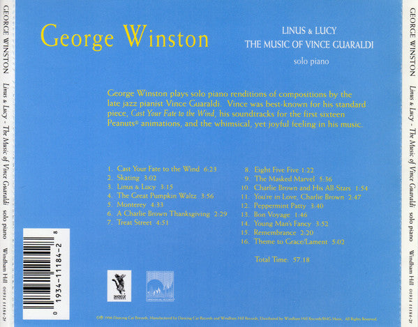George Winston : Linus & Lucy (The Music Of Vince Guaraldi) (CD, Album)