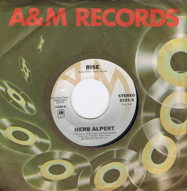 Herb Alpert : Rise (7", Single, Styrene, Pit)