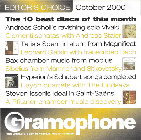 Various : Gramophone Editor's Choice - October 2000 (CD, Promo, Smplr)