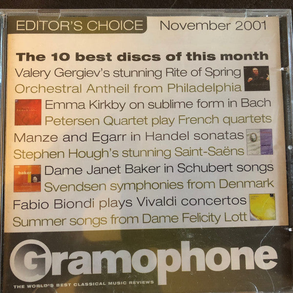 Various : Gramophone Editor's Choice - November 2001 (CD, Promo, Smplr)