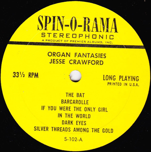 Jesse Crawford : Organ Fantasies (LP, Album)