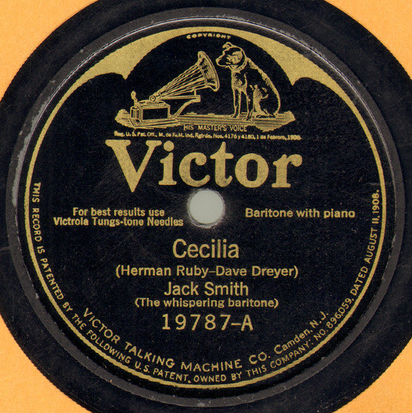 Whispering Jack Smith : Cecilia / I'm Knee Deep In Daisies (And Head Over Heels In Love) (Shellac, 10")