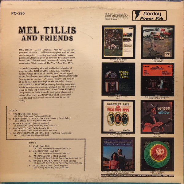 Mel Tillis : Mel Tillis And Friends (LP, Album, Comp)