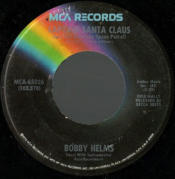 Bobby Helms : Jingle Bell Rock (7", Single, RE, Pin)