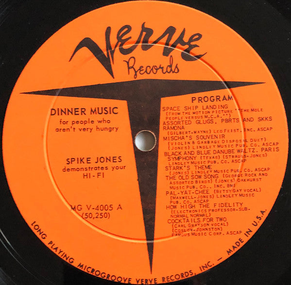 Spike Jones : Dinner Music (For People Who Aren't Very Hungry) (LP, Album, Mono, Ind)