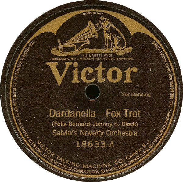 Selvin's Novelty Orchestra : Dardanella / My Isle Of Golden Dreams (Shellac, 10")