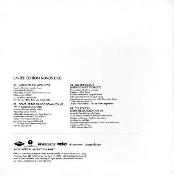 Elton John : Greatest Hits 1970-2002 (3xCD, Comp, Ltd)