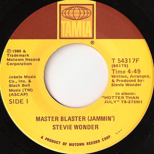 Stevie Wonder : Master Blaster (Jammin') (7", Single)