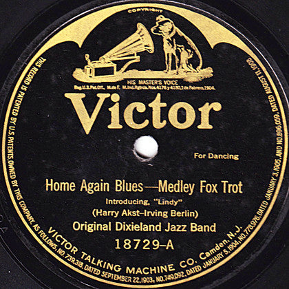 Original Dixieland Jazz Band : Home Again Blues / Crazy Blues (Shellac, 10")