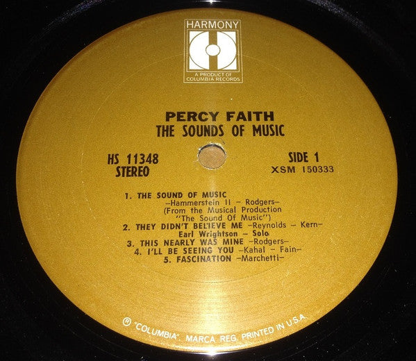 Percy Faith : The Sounds Of Music (LP, Album, Ter)