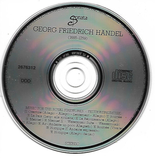 Georg Friedrich Händel, Slovak Chamber Orchestra, Oliver Dohnanyi : Music For The Royal Fireworks / Watermusic Suite (CD, Comp)