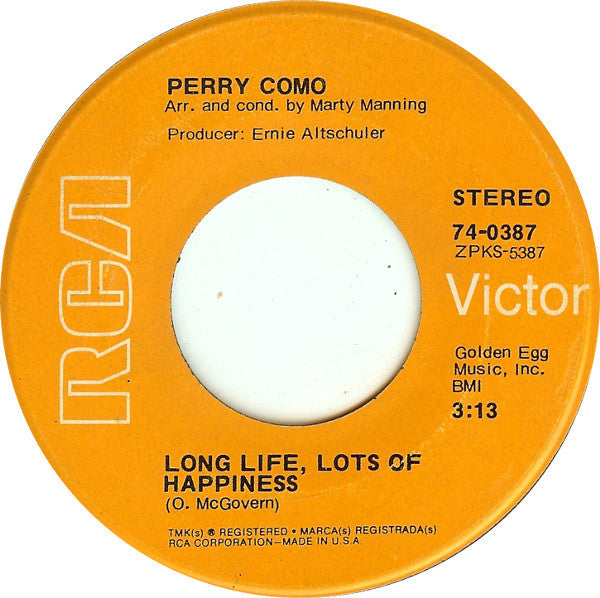 Perry Como : It's Impossible (7", Single, Roc)