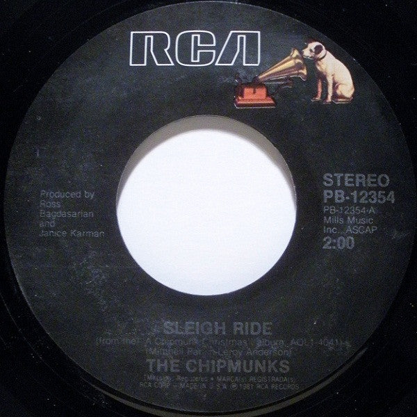 The Chipmunks : Sleigh Ride / The Chipmunk Song (7", Single)