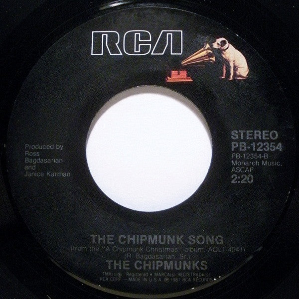 The Chipmunks : Sleigh Ride / The Chipmunk Song (7", Single)