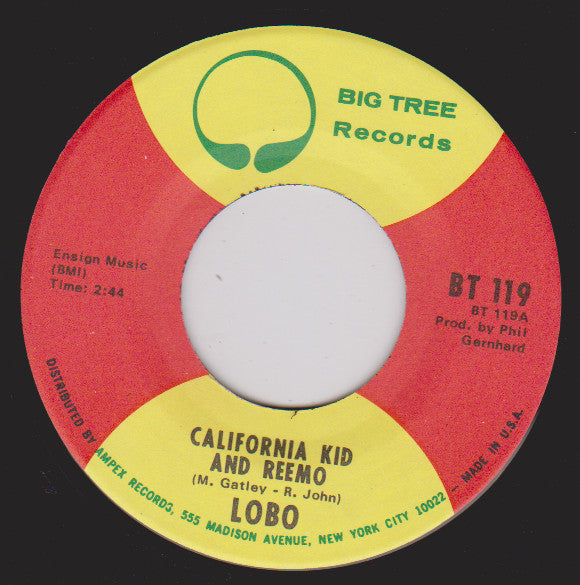 Lobo (3) : California Kid And Reemo (7", Single)
