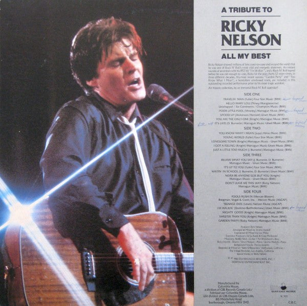 Ricky Nelson (2) : A Tribute To Ricky Nelson - All My Best (2xLP, Album, Club)