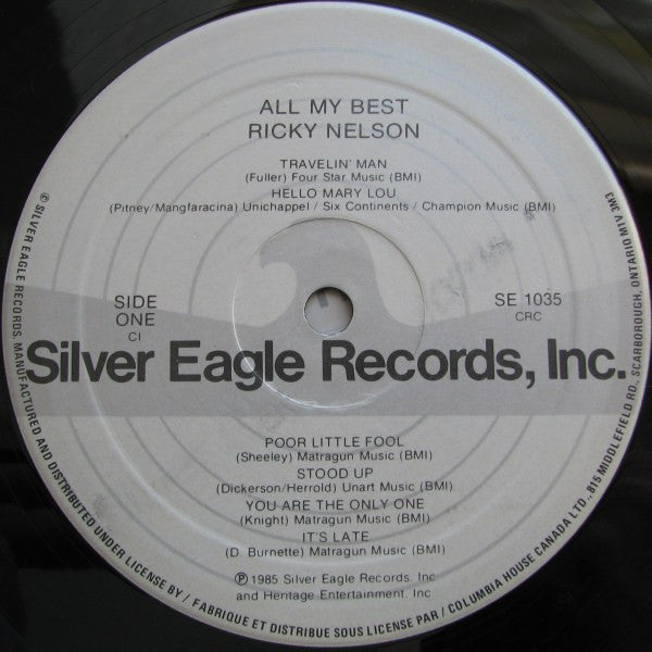 Ricky Nelson (2) : A Tribute To Ricky Nelson - All My Best (2xLP, Album, Club)