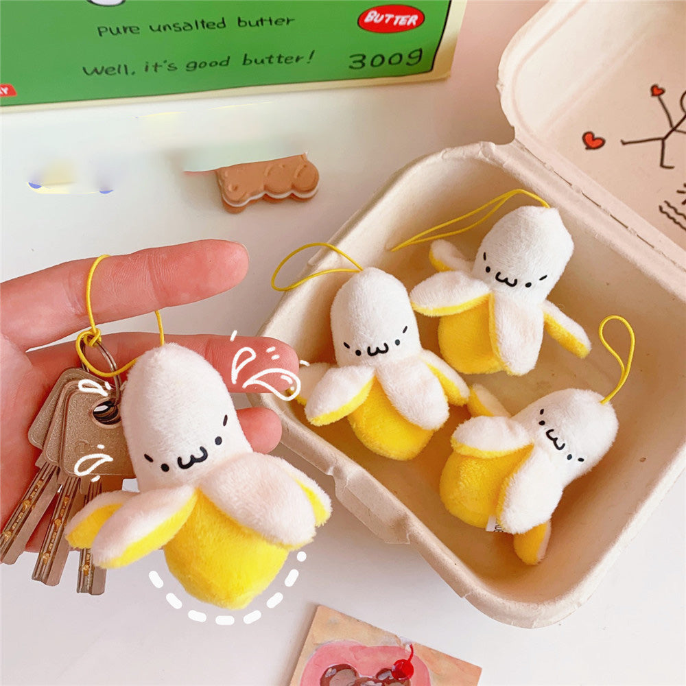 Cute Little Banana Pendant Plush Peeling Banana Pendant Bag Pendant Accessories Couple Girlfriends Gift For Girls