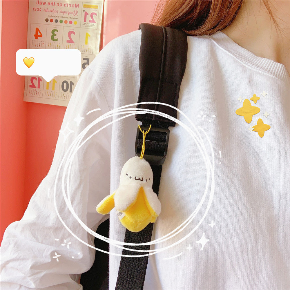 Cute Little Banana Pendant Plush Peeling Banana Pendant Bag Pendant Accessories Couple Girlfriends Gift For Girls