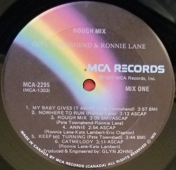 Pete Townshend • Ronnie Lane : Rough Mix (LP, Album, Gat)
