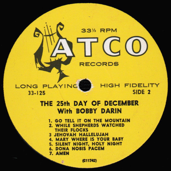 Bobby Darin : The 25th Day Of December With Bobby Darin (LP, Album, Mono)
