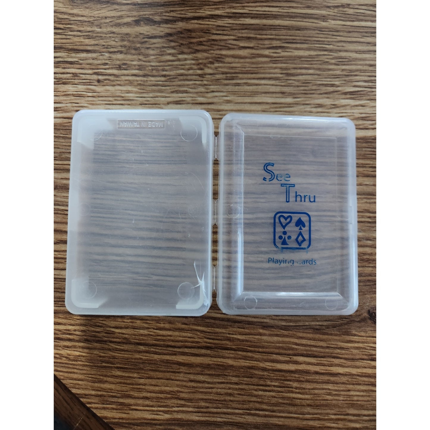 See Thru Playing Cards with Plastic Carrying Case - Unique Transparent Design