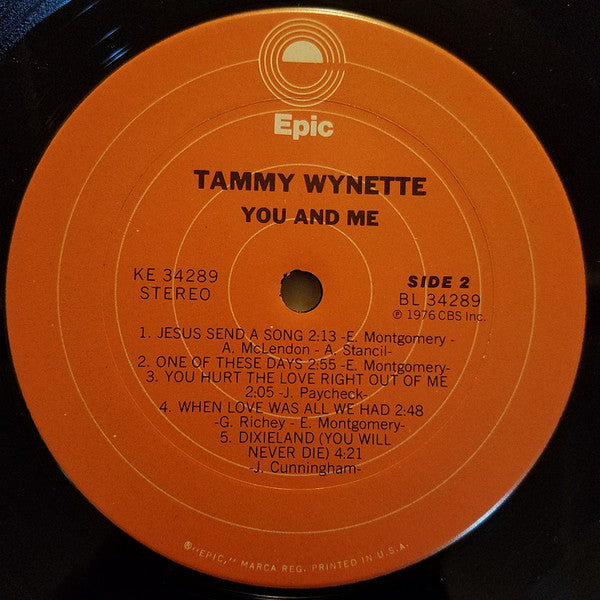 Tammy Wynette : You And Me (LP, Album, Pit)