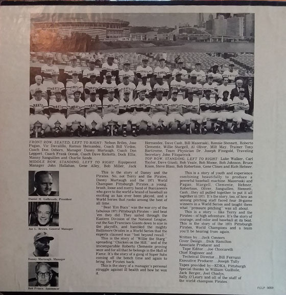 Various : The World Champion Pittsburgh Pirates (LP, Album, Mono)