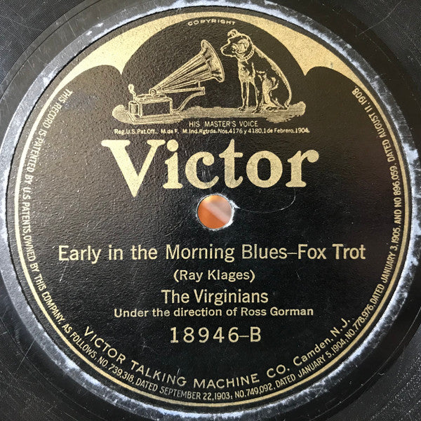 Paul Whiteman And His Orchestra / The Virginians (3) : Chicago / Early In The Morning Blues (Shellac, 10")