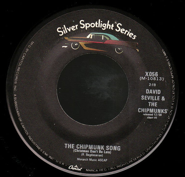 David Seville & The Chipmunks : The Chipmunk Song / Ragtime Cowboy Joe (7", Single, RE)