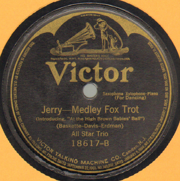 All Star Trio : Alcoholic Blues / Jerry (Shellac, 10")