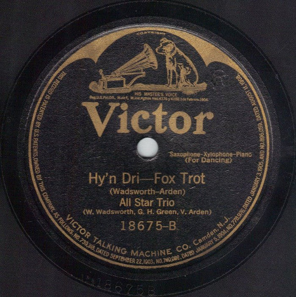 All Star Trio : All Star / Hy'n Dri (Shellac, 10")