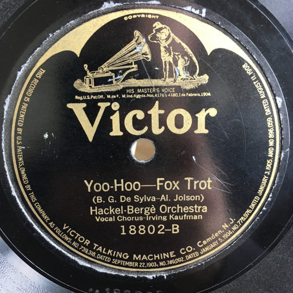 All Star Trio And Their Orchestra* / Hackel-Bergè Orchestra* : I Ain't Nobody's Darling - Medley / Yoo-Hoo (Shellac, 10")