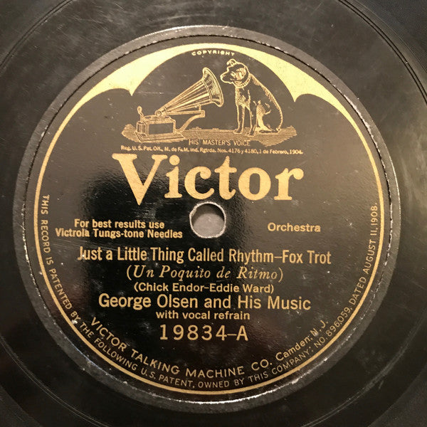 George Olsen And His Music* / Whitey Kaufman And His Orchestra* : Just A Little Thing Called Rhythm / Paddlin' Madelin' Home (Shellac, 10", Cam)