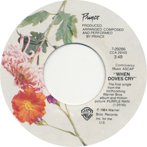 Prince : When Doves Cry (7", Single, Styrene, All)