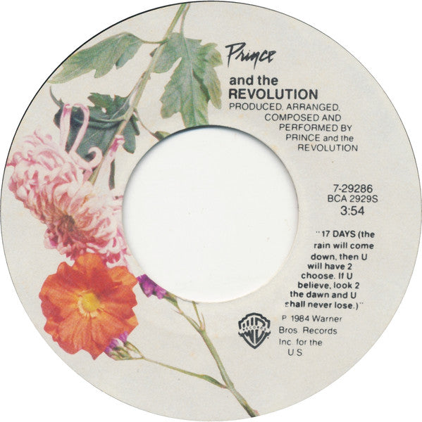 Prince : When Doves Cry (7", Single, Styrene, All)