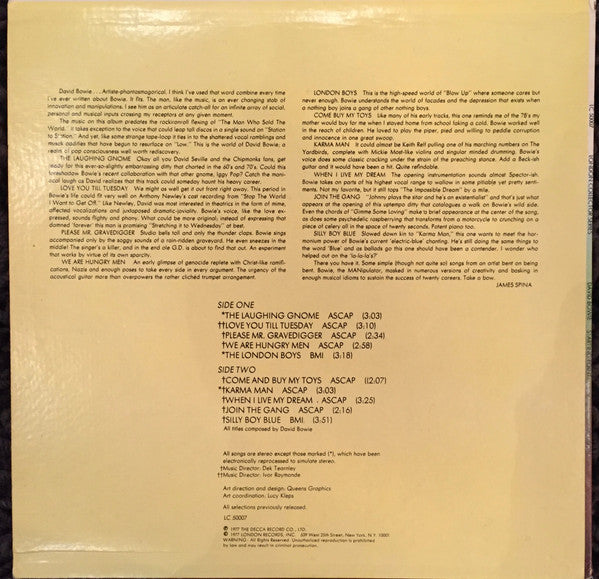 David Bowie : Starting Point (LP, Comp)