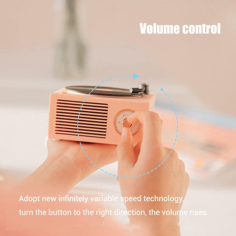 B10 Atomic Bluetooth Speakers Retro Vinyl Player Desktop Wireless Creative Multifunction Mini Stereo Speakers