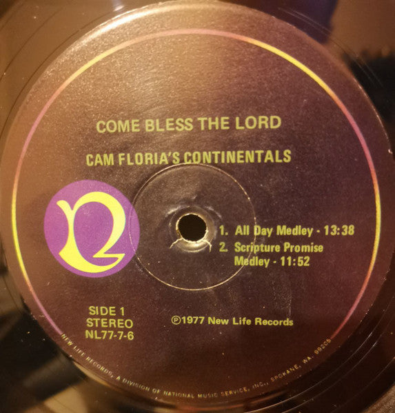 The Continentals* Arranged And Directed By Cam Floria : Come Bless The Lord (Over Sixty Scripture Praise Songs) (LP, Album)