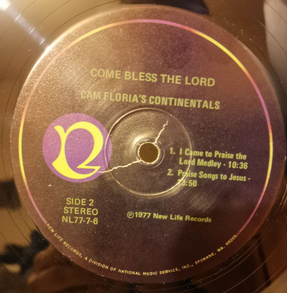 The Continentals* Arranged And Directed By Cam Floria : Come Bless The Lord (Over Sixty Scripture Praise Songs) (LP, Album)