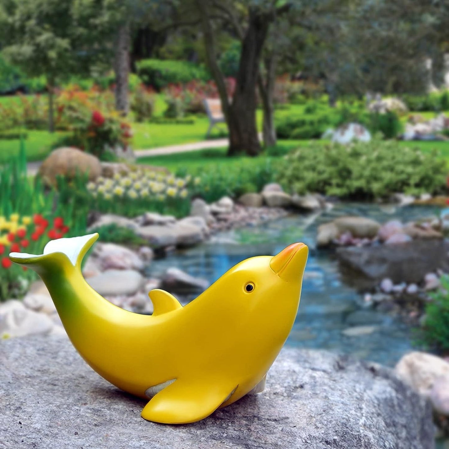 Banana dolphin resin sculpture ornaments