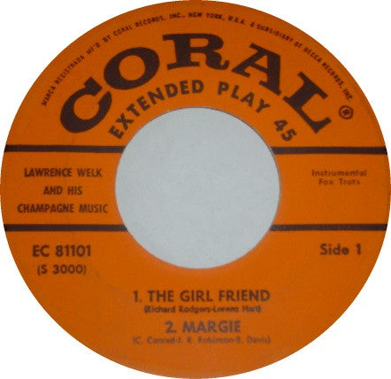 Lawrence Welk And His Champagne Music : The Girl Friends (7", EP)