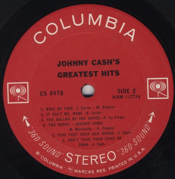 Johnny Cash : Johnny Cash's Greatest Hits (Volume 1) (LP, Comp, Pit)