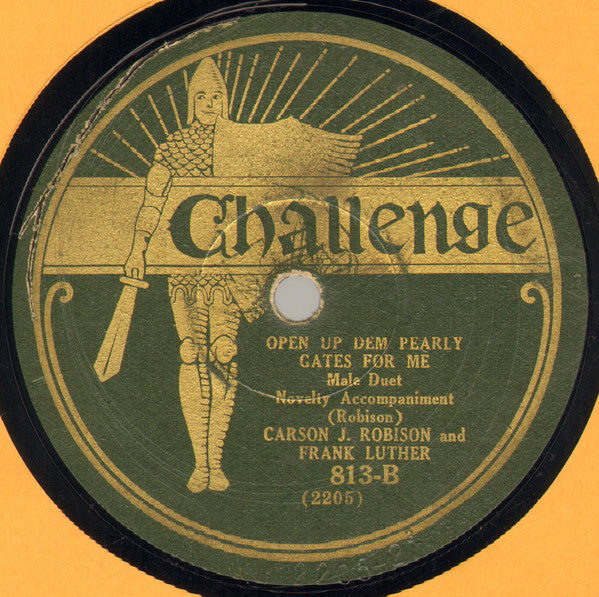 Ed (Jake) West / Carson J. Robison* And Frank Luther (2) : Waiting For The Train / Open Up Dem Pearly Gates For Me (Shellac, 10")