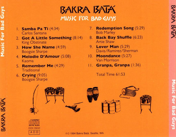 Bakra Bata' : Music For Bad Guys (CD, Album)