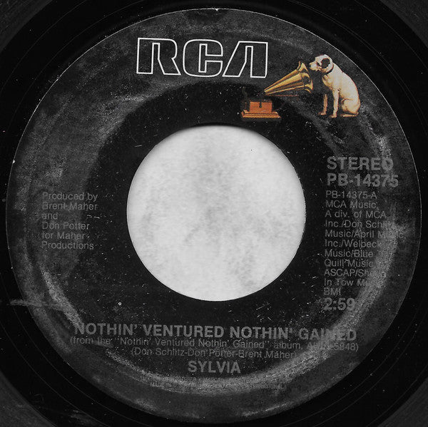 Sylvia (7) : Nothin' Ventured Nothin' Gained / Come To Me (7", Styrene)